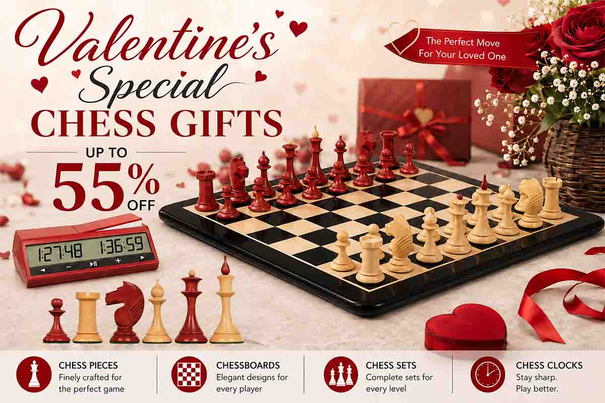 Valentine's Special Chess Gifts Up to 55% Off - CHESSBAZAAR