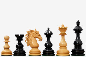 CB Wild Stallion Luxury Chess Pieces in Ebony & Boxwood - 4.4" King