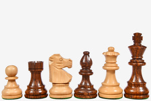 Reproduced French Lardy Exclusive Wooden Chess Pieces – Handcrafted in Sheesham & Boxwood | 3" King with Extra Queens