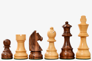 Queen's Gambit Inspired Tournament Chess Pieces Sheesham 3.75" King