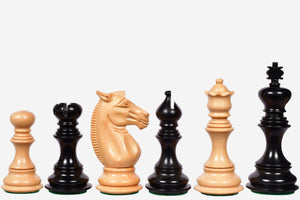 Meghdoot Staunton Chess Pieces in Ebony & Boxwood 3.2" King