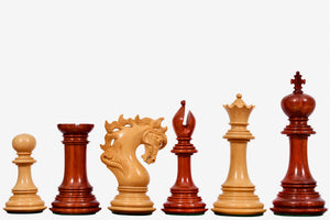 Viking Triple Weighted Luxury Chess Pieces Bud Rosewood 4.4" King