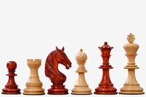 Monarch’s Gambit Handcrafted Luxury Chess Pieces – in Bud Rosewood & Boxwood 4.4" King