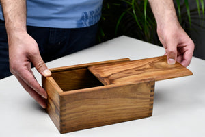 Tournament Chess Storage Box in Sheesham Wood for up to 4.0" Chess Set w/o Center Partition