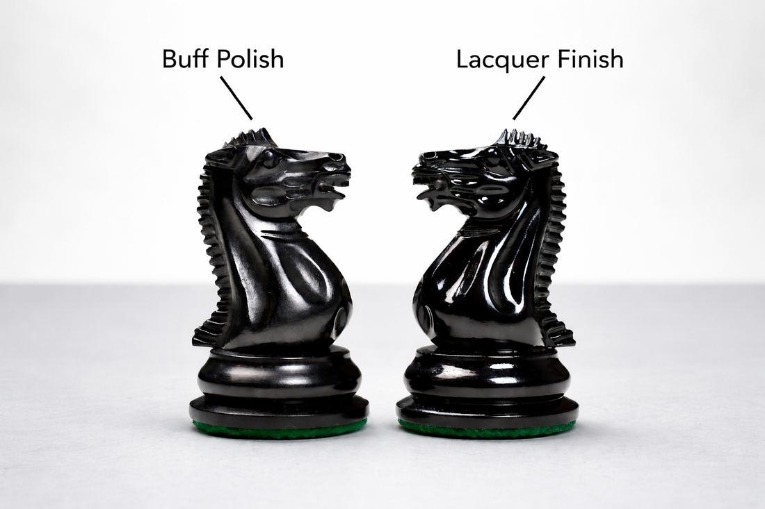 Lacquer Chess Set vs Buff Polish Chess Set: Key Differences