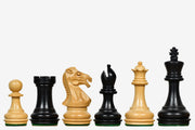 Laughing Knight Series Chess Pieces in Ebonized Boxwood 3.0" King