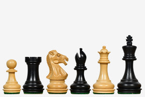 Laughing Knight Series Chess Pieces in Ebonized Boxwood 3.0" King