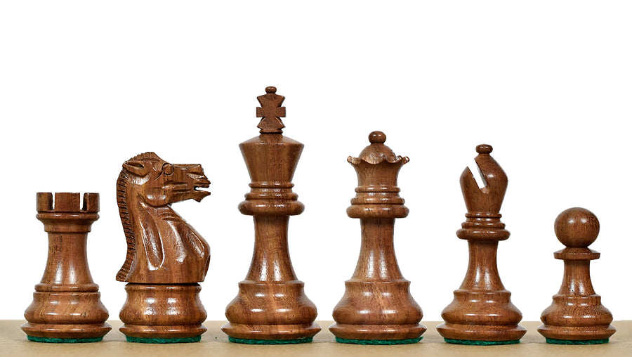 The Stallion Weighted Staunton Chess Set in  Sheesham Wood & Boxwood - 3.0" King