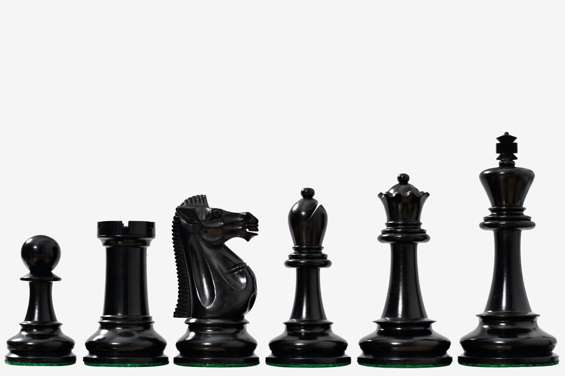 1966 17th Chess Olympiad Championship Weighted Repro 4.0 inch King Chess Pieces in Ebonized Wood