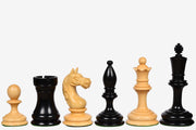 1935 Botvinnik-Flohr Soviet Chess Pieces in Ebony & Boxwood 4" King