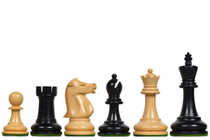 1972 Fischer Spassky Chess Pieces in Ebonized & Natural Boxwood 3.7"- King