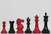 Imperfect Series Chess Pieces in Red Painted & Black Painted Wood - 4.2" King