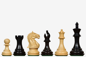 Fierce Knight Staunton Chess Pieces Indian Ebonized Wood 3.5" King