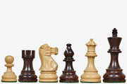 Smokey Staunton Chess Pieces in Rosewood & Boxwood 3.8" King