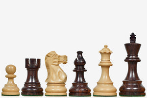 Smokey Staunton Chess Pieces in Rosewood & Boxwood 3.8" King