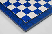 Wooden Printed Chess Board in Blue & white Wood Look 21" - 57 mm