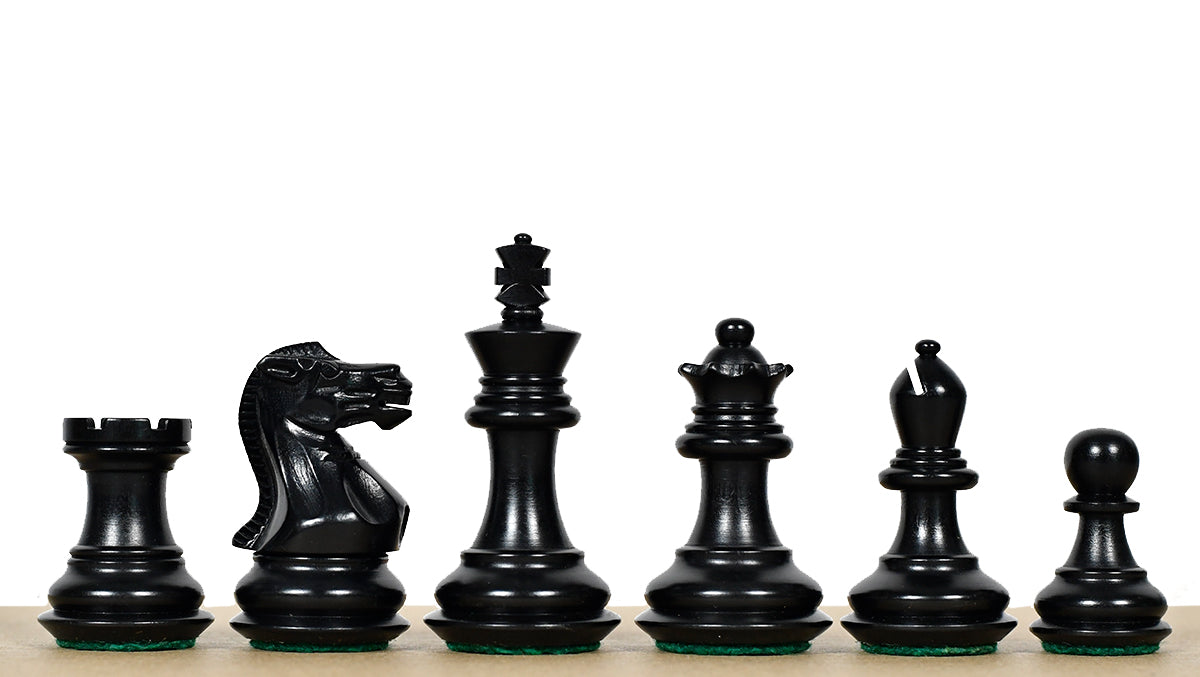 Collector Series Handcarved Staunton Pieces Ebonized Boxwood 2.6"- King