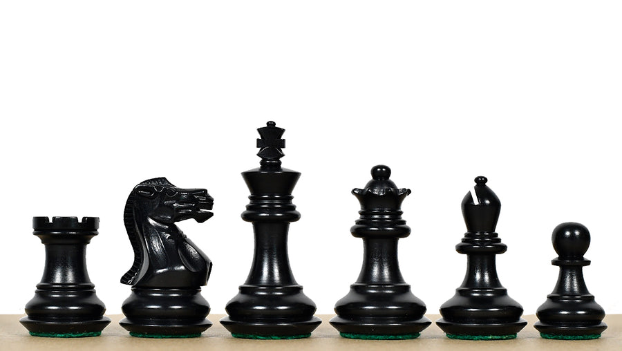 Collector Series Handcarved Staunton Pieces Ebonized Boxwood 2.6"- King