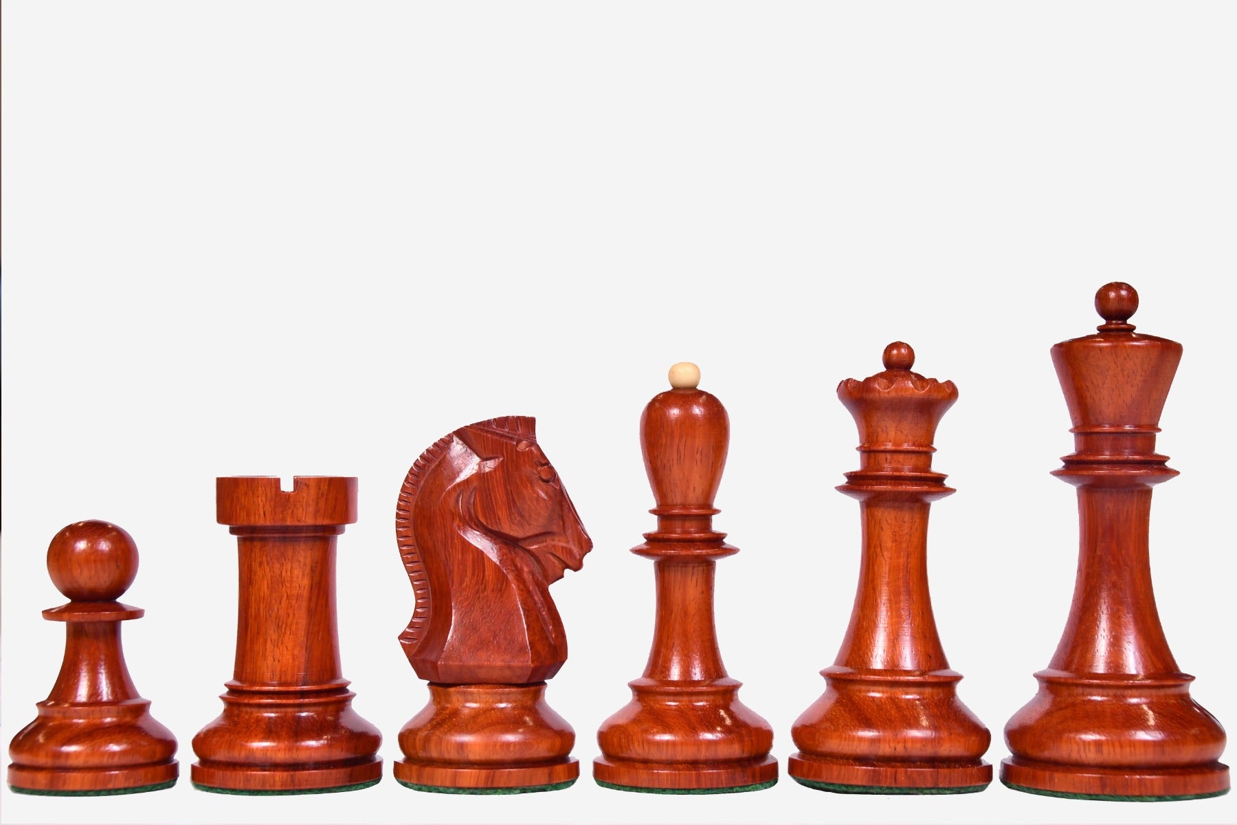 1950 Dubrovnik Bobby Fischer Weighted Chess Pieces in Bud Rosewood (4.25" King) | CHESSBAZAAR