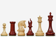 4.4" Luxury Imperial Triple Weighted Chess Pieces in Bud Rosewood & Boxwood