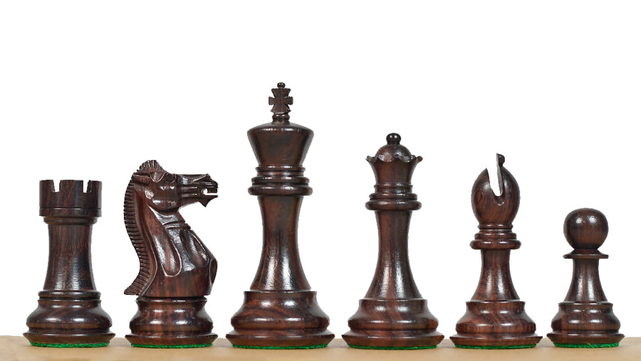 Club Staunton Chess Pieces in Rosewood & Boxwood 4.1" - king