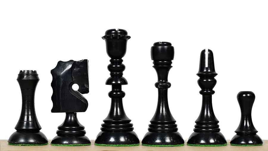 1929 Barcelona "Joc Catalan" Chess Pieces in Ebony & Boxwood - 4.3" King