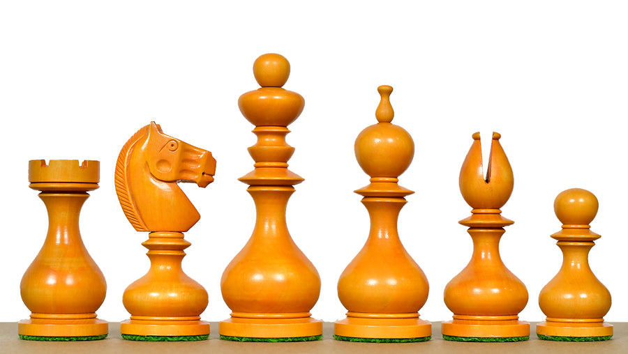 Antique Dublin Calvert Chess Pieces Ebonized & Antiqued Boxwood 4.1"- King