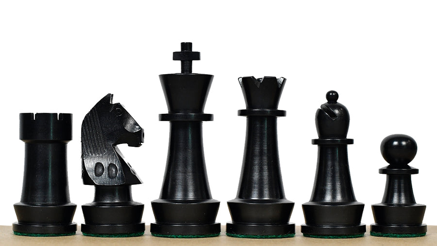 Championship Staunton Chess Pieces Ebonized & Natural Boxwood 3.75"- King