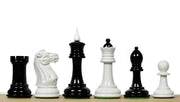 Reproduced 1940 Soviet Club Chess Set Painted Ebony & Ivory White 4.0" King