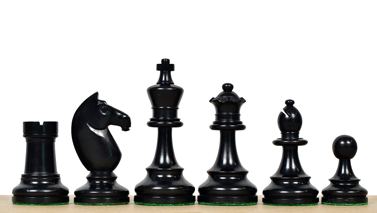 1962 Stockholm Interzonal Chess Championship Chess Pieces in Ebonized & Boxwood 3.75" King