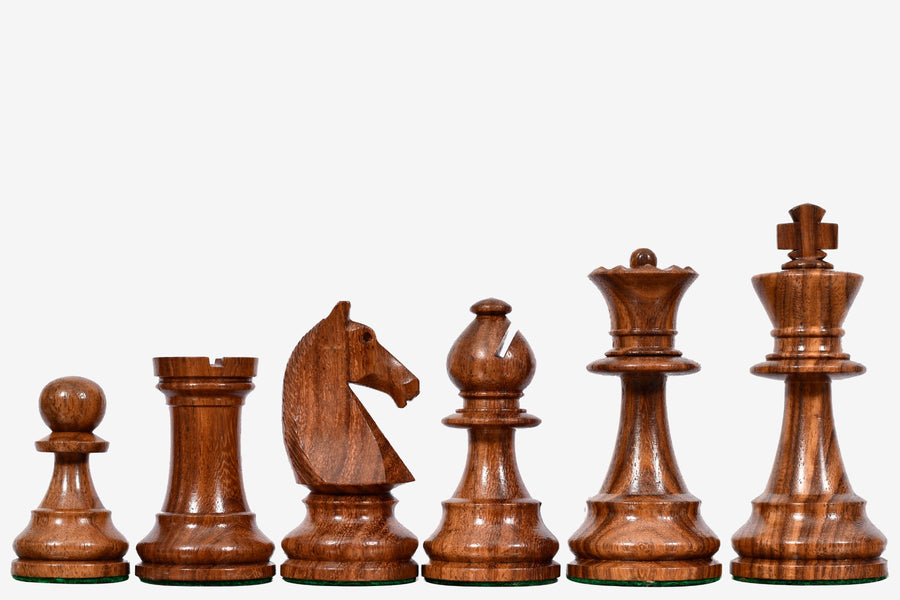 90s French Chavet Championship Chess Pieces Sheesham & Boxwood 3.6"- King