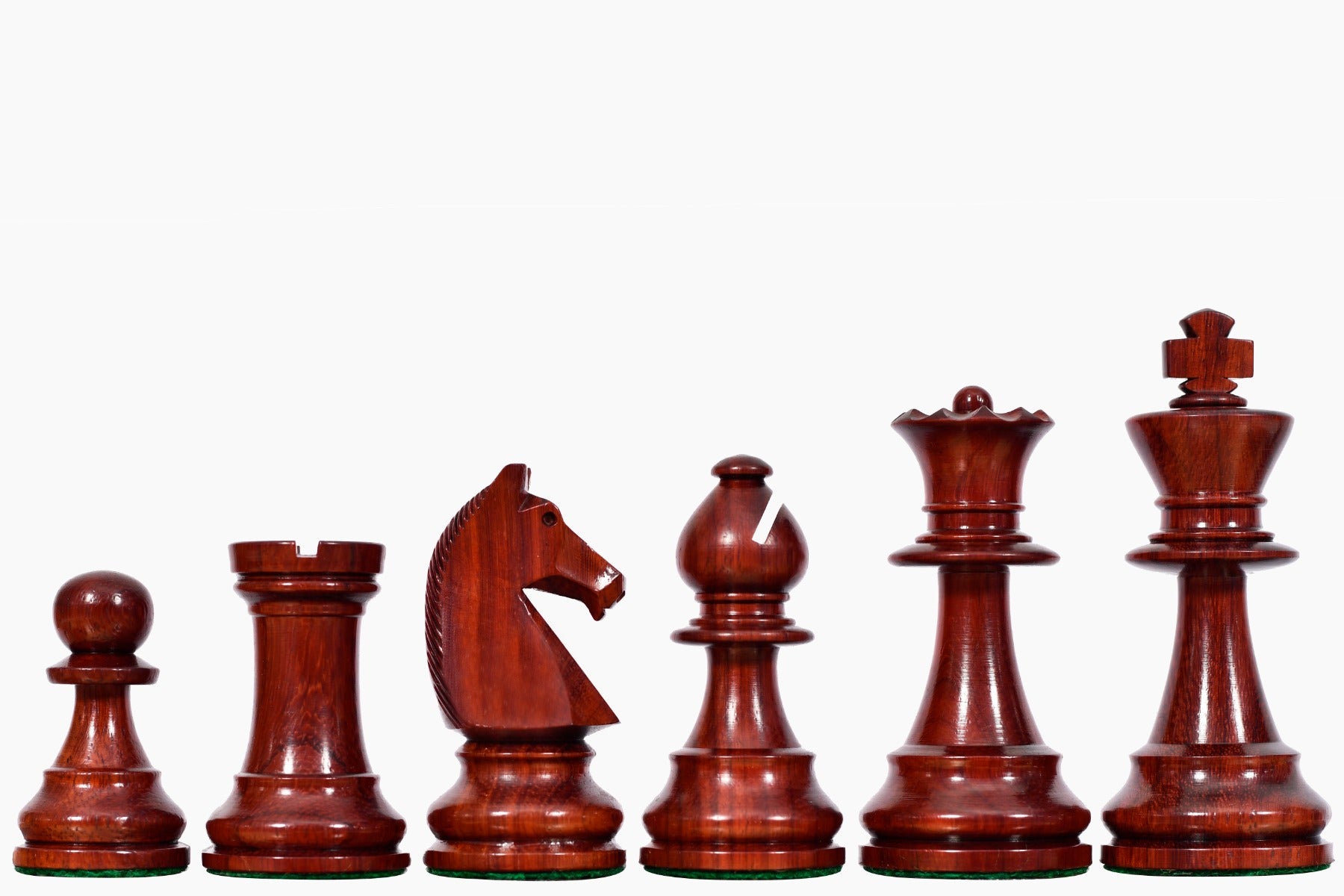 Reproduced 90s French Chavet Championship Tournament Chess Pieces V2.0 in Bud Rosewood / Boxwood - 3.6" King