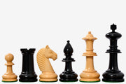 19th Century Austrian Handcrafted Chess Pieces Ebonized Boxwood 4.2" - King