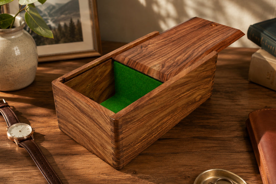 Sheesham Wood Tournament Chess Storage Box for 4.5" Chess Pieces