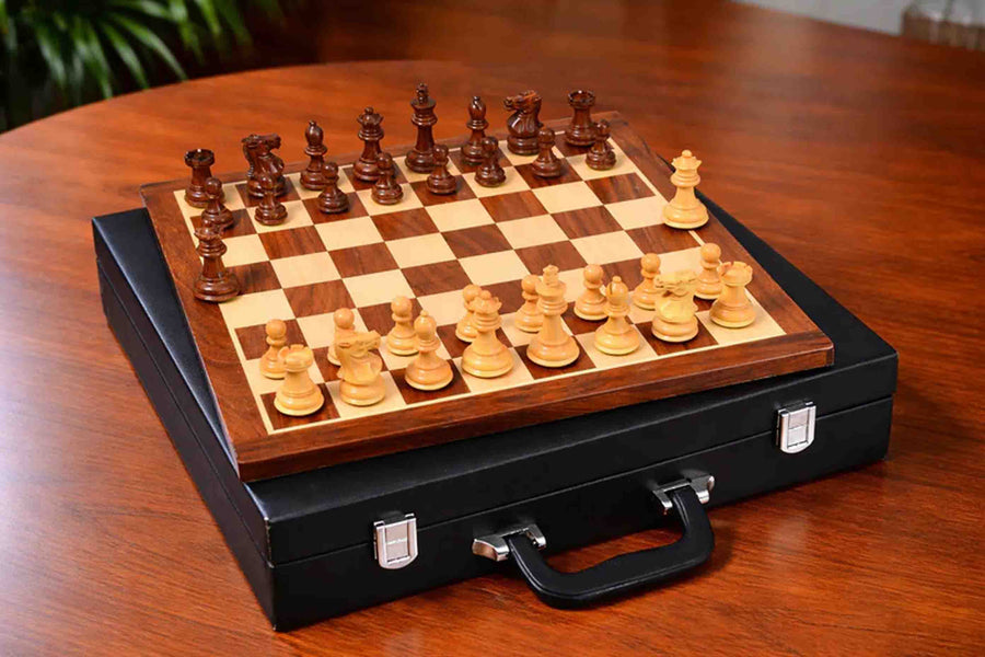 Collector Staunton Chess Set Sheesham & Boxwood 2.6" with Board & Box