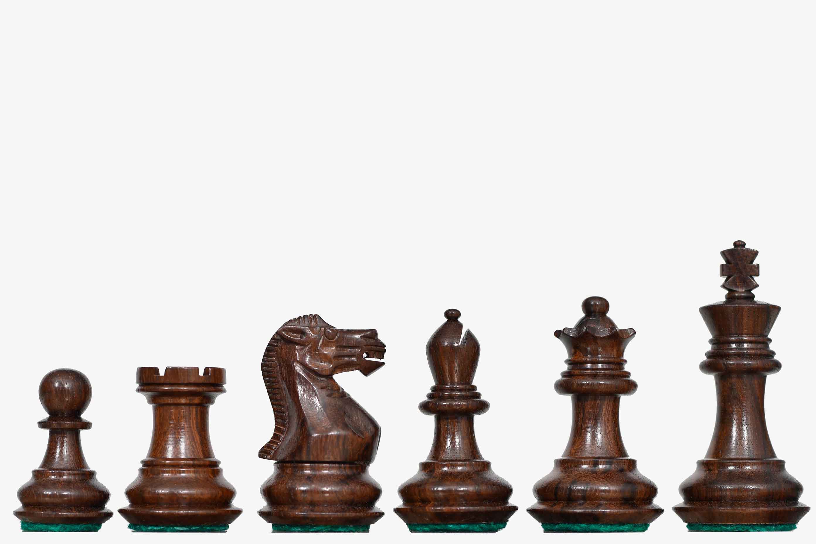 Collector Series Staunton Chess Pieces in Sheesham & Boxwood 2.6"- King