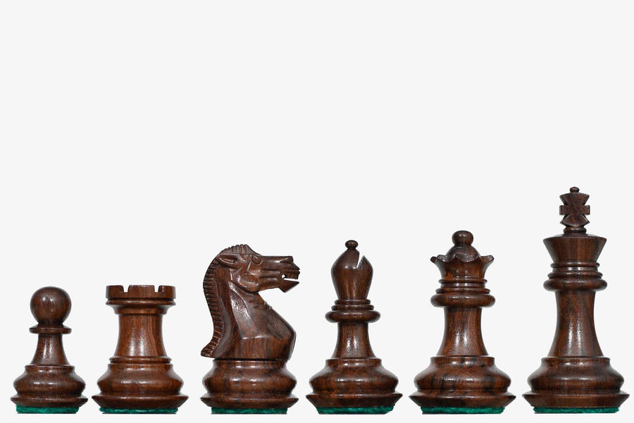 Collector Series Staunton Chess Pieces in Sheesham & Boxwood 2.6"- King