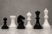 Chess Pieces Black & White Painted Boxwood 3.9" - Slightly Imperfect | CHESSBAZAAR