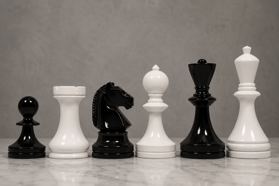 Chess Pieces Black & White Painted Boxwood 3.9" - Slightly Imperfect | CHESSBAZAAR