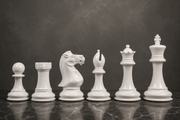 Staunton Chess Pieces Black & White Painted Boxwood 4.4" - Slightly Imperfect | CHESSBAZAAR