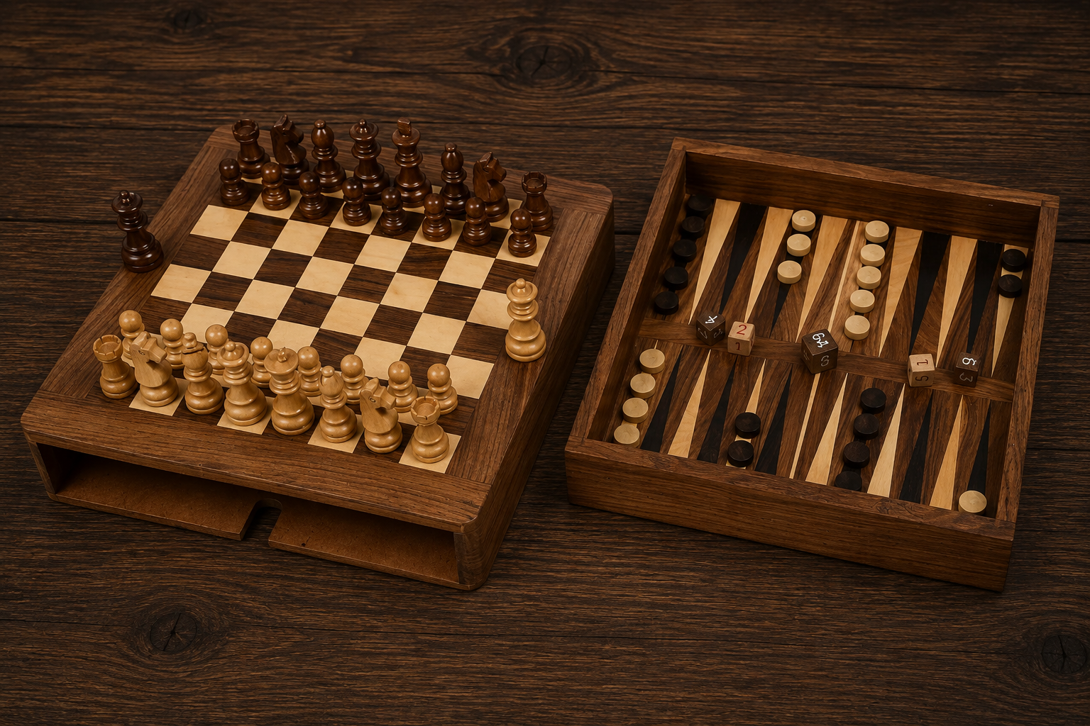 Travel Magnetic Chess Set Sheesham & Boxwood Dice Stones - Slightly Imperfect | CHESSBAZAAR