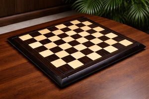 Deluxe Indian Rosewood / Maple Wooden Chess Board  21" - 55 mm