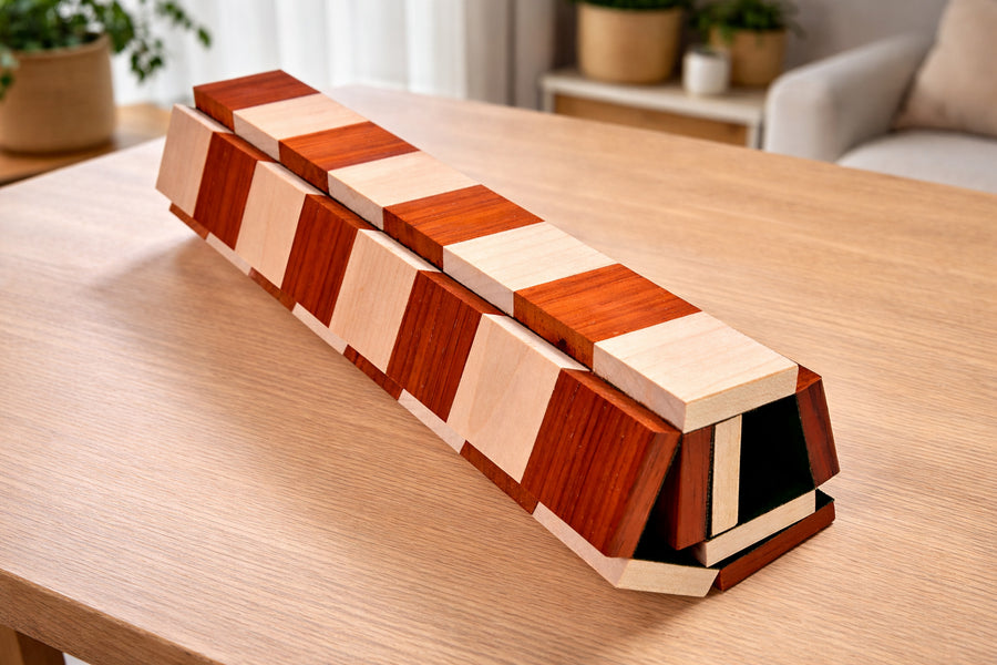 Folding Bud Rosewood & Padauk Maple Chess Board 12.8" (40mm)
