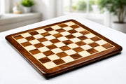 Chess Board Wooden Sheesham Golden Brown Wood 17" - 45 mm