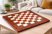 Wooden Red Ash Burl Maple Hi Gloss Finish Chess Board 22" - 55 mm