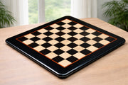 Solid Genuine Ebony & Maple Chess Board 18" (45mm Squares)