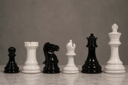 Chess Pieces Black & White Painted Boxwood 3.8" - Slightly Imperfect | CHESSBAZAAR