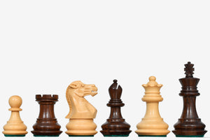 The Collector Series Wooden Staunton Chess Pieces in Sheesham & Boxwood - 2.6" King