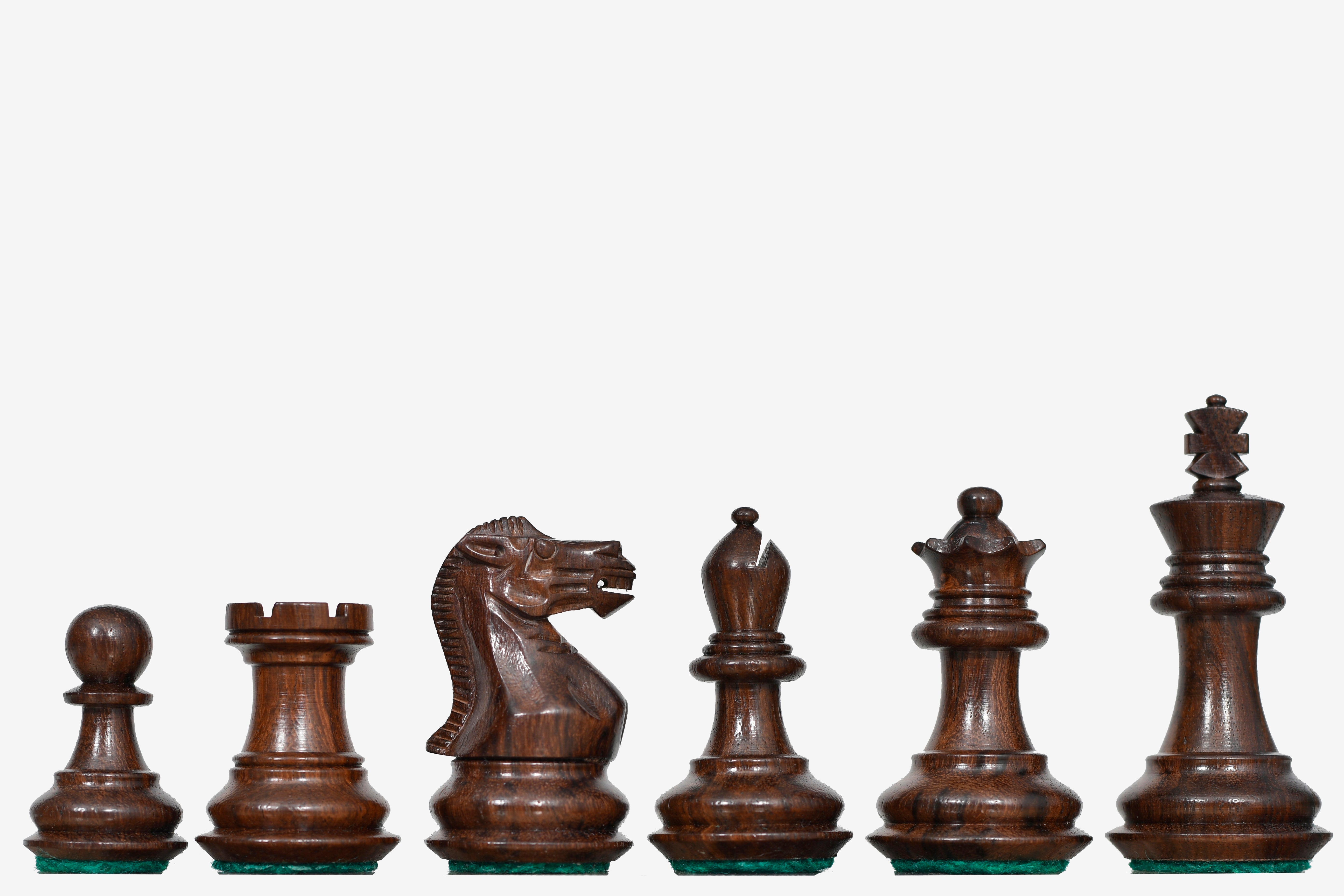 The Collector Series Wooden Staunton Chess Pieces in Sheesham & Boxwood - 2.6" King