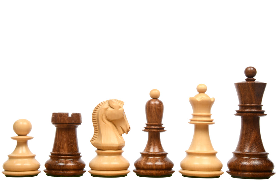 1950 Dubrovnik Bobby Fischer Chess Pieces Sheesham & Boxwood 3.75" King